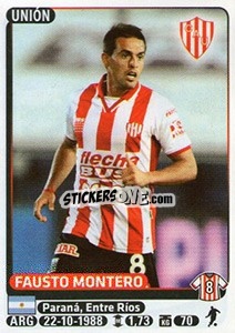 Sticker Fausto Montero - Fùtbol Argentino 2015 n. 436 - Panini