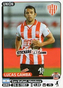 Sticker Lucas Gamba - Fùtbol Argentino 2015 - Panini