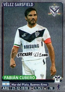 Sticker Fabian Cubero - Fùtbol Argentino 2015 - Panini