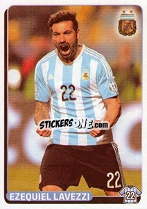 Sticker Ezequiel Lavezzi - Fùtbol Argentino 2015 n. 482 - Panini
