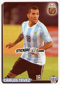 Sticker Carlos Tevez - Fùtbol Argentino 2015 - Panini