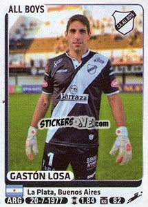 Sticker Gaston Losa - Fùtbol Argentino 2015 - Panini