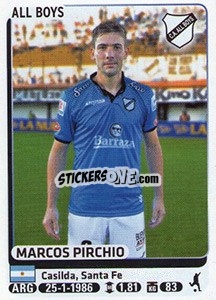 Sticker Marcos Pirchio - Fùtbol Argentino 2015 n. 492 - Panini
