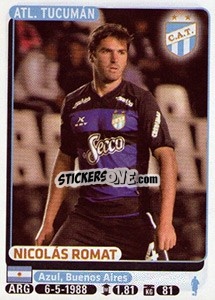Sticker Nicolas Romat - Fùtbol Argentino 2015 - Panini