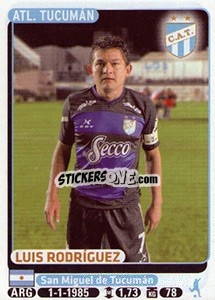 Sticker Luis Rodriguez - Fùtbol Argentino 2015 - Panini