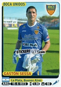 Figurina Gaston Sessa - Fùtbol Argentino 2015 - Panini