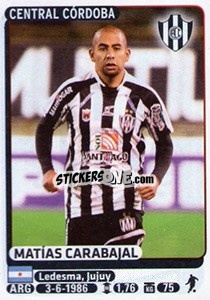 Cromo Matias Carabajal - Fùtbol Argentino 2015 - Panini