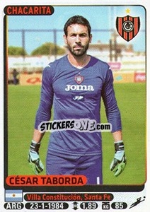 Sticker Cesar Taborda - Fùtbol Argentino 2015 n. 527 - Panini