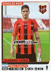 Sticker Leandro Gioda - Fùtbol Argentino 2015 n. 537 - Panini