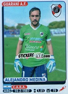 Sticker Alejandro Medina - Fùtbol Argentino 2015 n. 567 - Panini