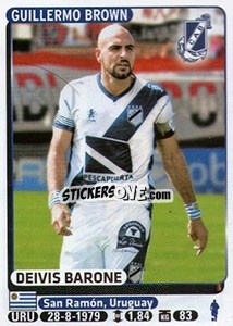 Sticker Deivis Barone - Fùtbol Argentino 2015 - Panini