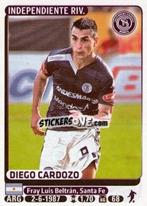 Sticker Diego Cardozo - Fùtbol Argentino 2015 - Panini