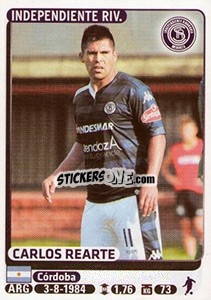 Sticker Carlos Rearte - Fùtbol Argentino 2015 - Panini