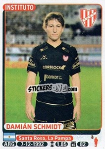 Sticker Damian Schmidt - Fùtbol Argentino 2015 n. 593 - Panini