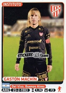 Sticker Gaston Machin - Fùtbol Argentino 2015 - Panini