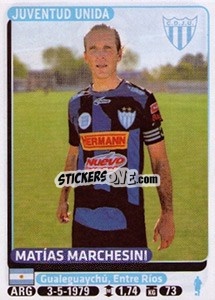 Figurina Matias Marchesini - Fùtbol Argentino 2015 - Panini
