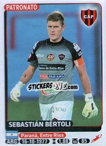 Sticker Sebastian Bertoli - Fùtbol Argentino 2015 n. 615 - Panini