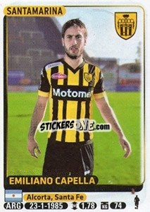 Sticker Emiliano Capella - Fùtbol Argentino 2015 - Panini