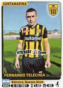 Sticker Fernando Telechea - Fùtbol Argentino 2015 - Panini