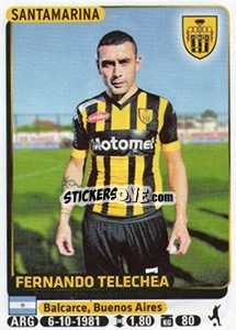 Sticker Fernando Telechea - Fùtbol Argentino 2015 n. 628 - Panini