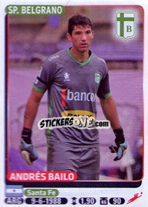 Sticker Andres Bailo - Fùtbol Argentino 2015 - Panini