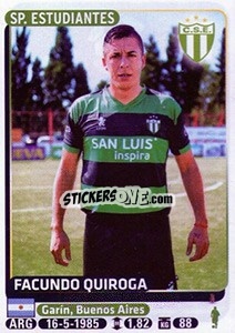 Sticker Facundo Quiroga - Fùtbol Argentino 2015 - Panini