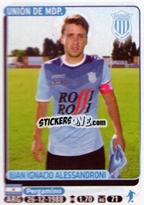Sticker Juan Ignacio Alessandroni - Fùtbol Argentino 2015 - Panini