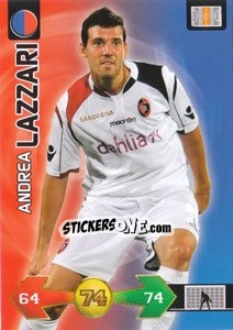 Sticker Andrea Lazzari - Calciatori 2009-2010. Adrenalyn XL n. 66 - Panini