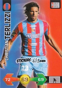 Sticker Christian Terlizzi - Calciatori 2009-2010. Adrenalyn XL n. 80 - Panini