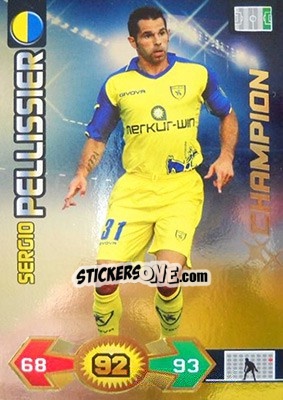 Sticker Sergio Pellissier - Calciatori 2009-2010. Adrenalyn XL n. 111 - Panini