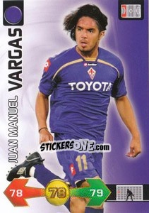 Sticker Juan Manuel Vargas - Calciatori 2009-2010. Adrenalyn XL n. 117 - Panini