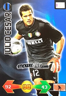 Sticker Julio Cesar - Calciatori 2009-2010. Adrenalyn XL n. 153 - Panini
