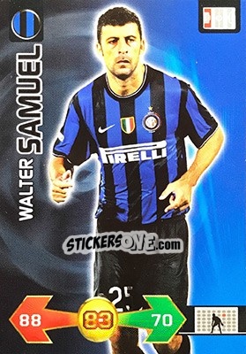 Sticker Walter Samuel - Calciatori 2009-2010. Adrenalyn XL n. 156 - Panini