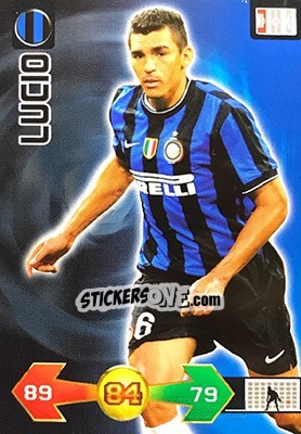 Sticker Lucio - Calciatori 2009-2010. Adrenalyn XL n. 157 - Panini