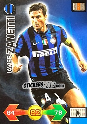 Sticker Javier Zanetti - Calciatori 2009-2010. Adrenalyn XL n. 160 - Panini