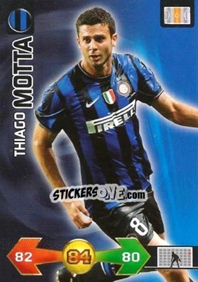 Sticker Thiago Motta - Calciatori 2009-2010. Adrenalyn XL n. 163 - Panini