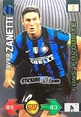 Sticker Javier Zanetti - Calciatori 2009-2010. Adrenalyn XL n. 170 - Panini