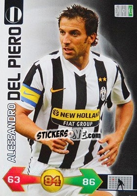 Sticker Alessandro Del Piero - Calciatori 2009-2010. Adrenalyn XL n. 184 - Panini
