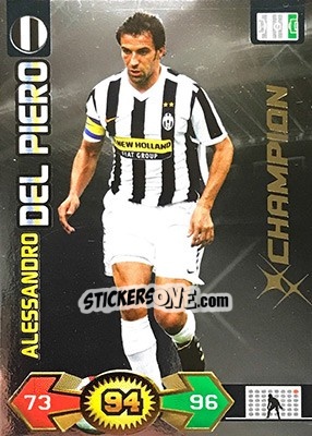 Sticker Alessandro Del Piero - Calciatori 2009-2010. Adrenalyn XL n. 187 - Panini