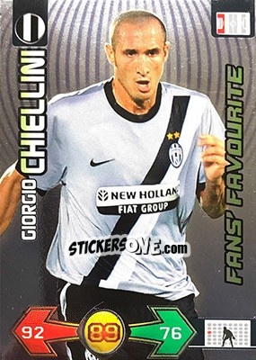 Sticker Giorgio Chiellini - Calciatori 2009-2010. Adrenalyn XL n. 189 - Panini