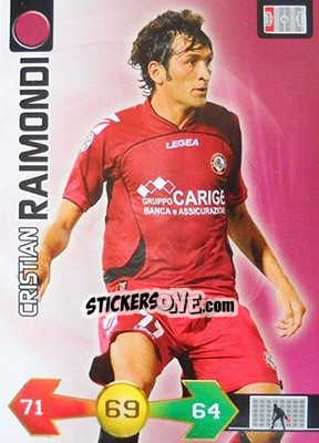 Sticker Cristian Raimondi - Calciatori 2009-2010. Adrenalyn XL n. 213 - Panini