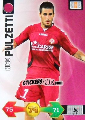 Sticker Nico Pulzetti - Calciatori 2009-2010. Adrenalyn XL n. 218 - Panini