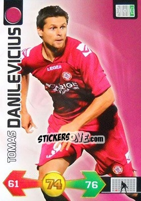Sticker Tomas Danilevicius - Calciatori 2009-2010. Adrenalyn XL n. 222 - Panini