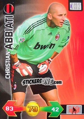 Sticker Christian Abbiati - Calciatori 2009-2010. Adrenalyn XL n. 229 - Panini