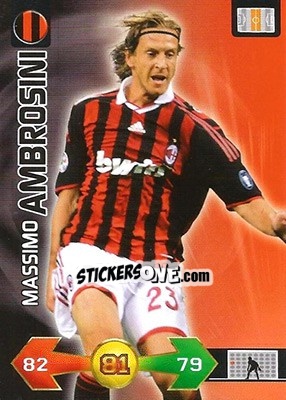 Figurina Massimo Ambrosini - Calciatori 2009-2010. Adrenalyn XL - Panini