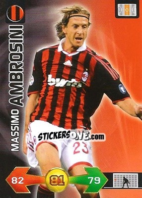 Sticker Massimo Ambrosini - Calciatori 2009-2010. Adrenalyn XL n. 234 - Panini