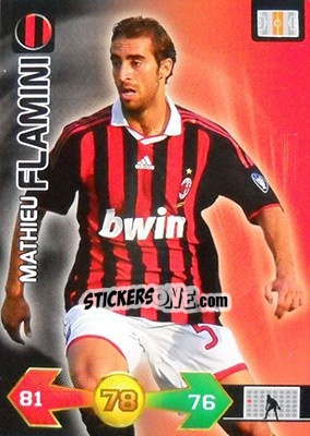 Sticker Mathieu Flamini - Calciatori 2009-2010. Adrenalyn XL n. 235 - Panini