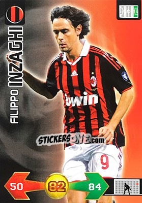 Figurina Filippo Inzaghi - Calciatori 2009-2010. Adrenalyn XL - Panini