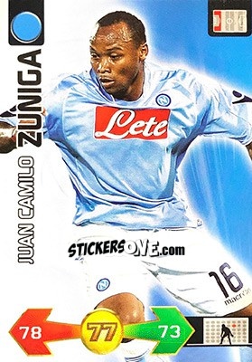 Sticker Juan Camilo Zuniga - Calciatori 2009-2010. Adrenalyn XL n. 253 - Panini