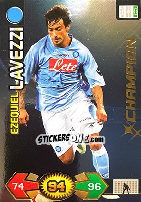 Sticker Ezequiel Lavezzi - Calciatori 2009-2010. Adrenalyn XL n. 263 - Panini